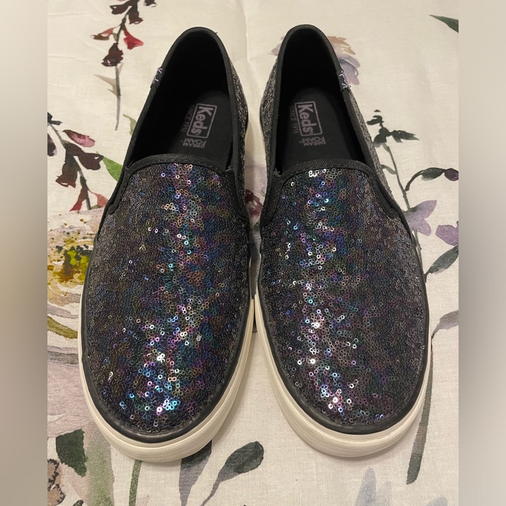 Black Iridescent Sequin Keds